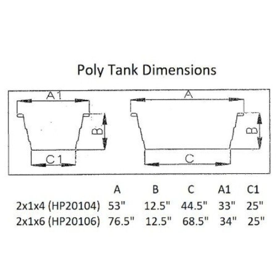 Containers & Organizers * | Hastings Poly Stock Tank Hp20106 Round-End 89 Gallon 76-1/2"L X 34"W X 12-1/2"H No Drain Plug Gray