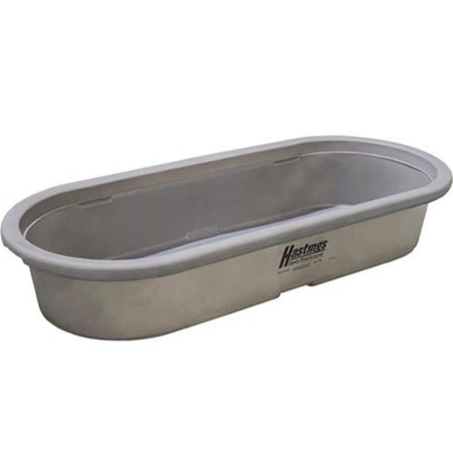 Containers & Organizers * | Hastings Poly Stock Tank Hp20106 Round-End 89 Gallon 76-1/2"L X 34"W X 12-1/2"H No Drain Plug Gray