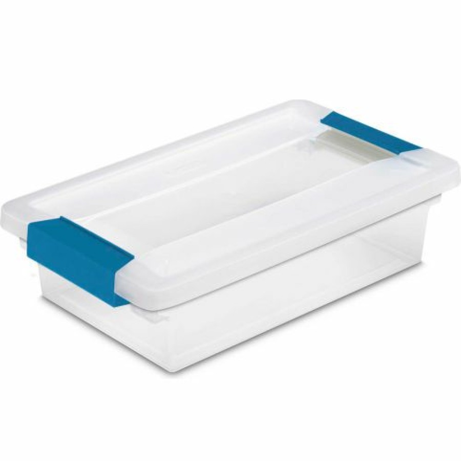 Containers & Organizers * | Sterilite Small Clip Clear Storage Box With Latched Lid 19618606 11"L X 6-5/8"W X 2-3/4"H Pkg Qty 6