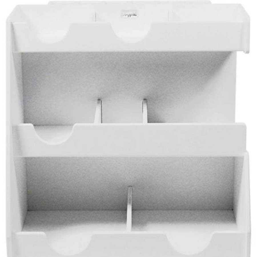 Containers & Organizers * | Trippnt White Pvc Top Loader Workstation, 13"W X 8"D X 12"H