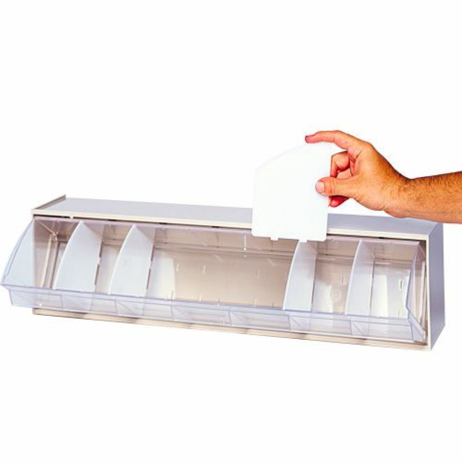 Containers & Organizers * | Quantum Storage Systems Quantum Clear Divider Div400 For Dividable Tip Out Bin Pack Of 4 Pkg Qty 4