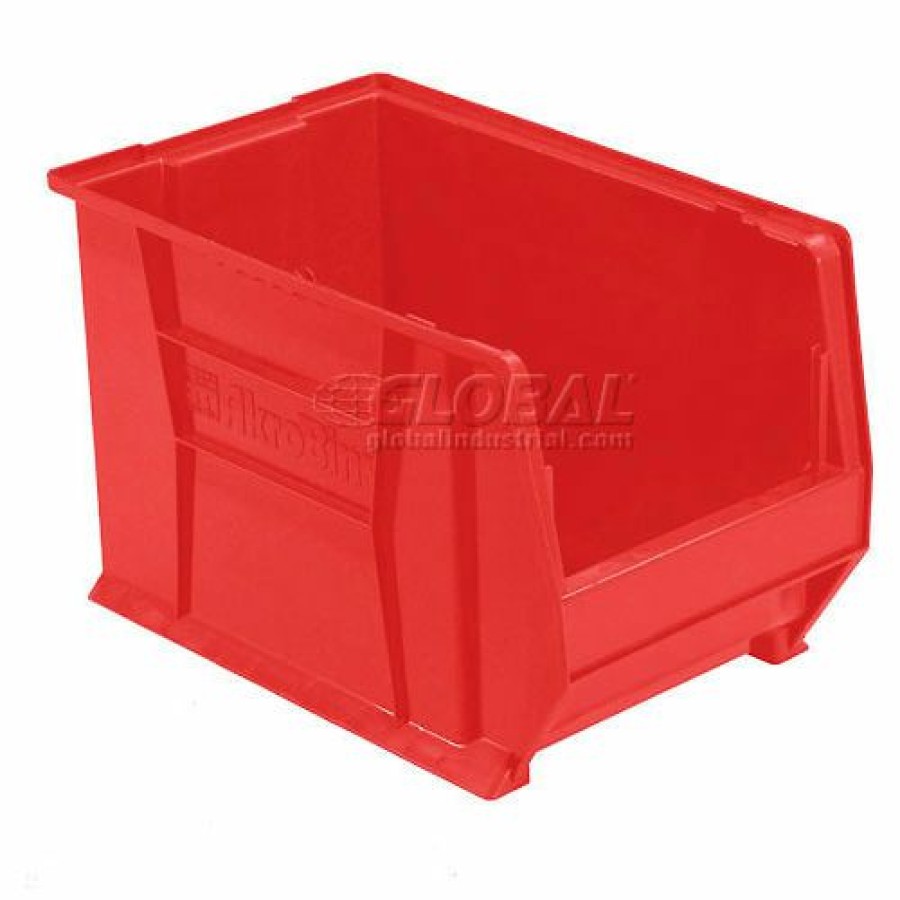 Containers & Organizers * | Akro-Mils Super-Size Akrobin Plastic Stacking Bin, 12-3/8"W X 20"D X 12"H, Red Pkg Qty 2