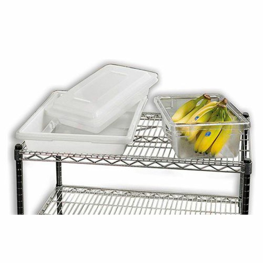 Containers & Organizers * | Rubbermaid Bus Utility Tote Box Fg350700Wht 18 X 12 X 3-1/2 White Pkg Qty 6