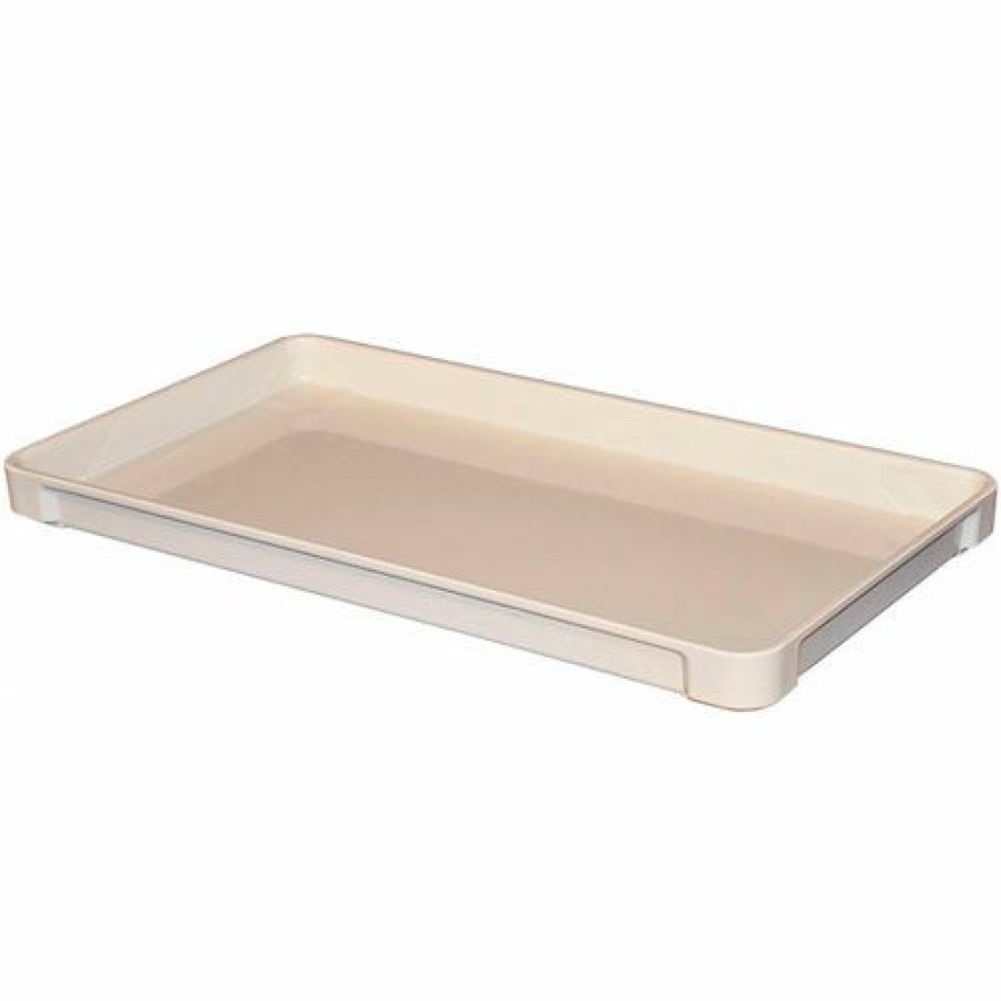 Containers & Organizers * | Mfg Tray Molded Fiberglass Toteline Stacking Tote 808108 22"L X 12"W X 1-1/4"H, White