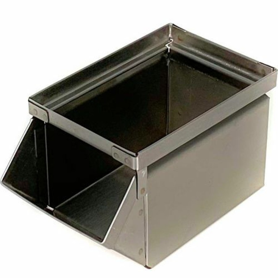 Containers & Organizers * | Stackbin Stainless Steel Stacking Hopper Front Container, 4-1/2"W X 8"D X 4-1/2"H