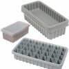 Containers & Organizers * | Dandux Dividable Nesting Plastic Box 50P1805040 17-3/4"L X 5-1/2"W X 4"H, Gray Pkg Qty 8