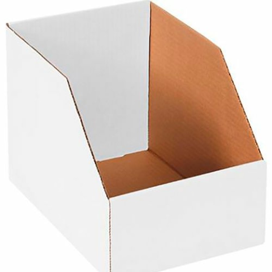 Containers & Organizers * | Global Industrial Jumbo Open Top Corrugated Bin Boxes, 8"Wx12"Dx8"H, White Pkg Qty 50