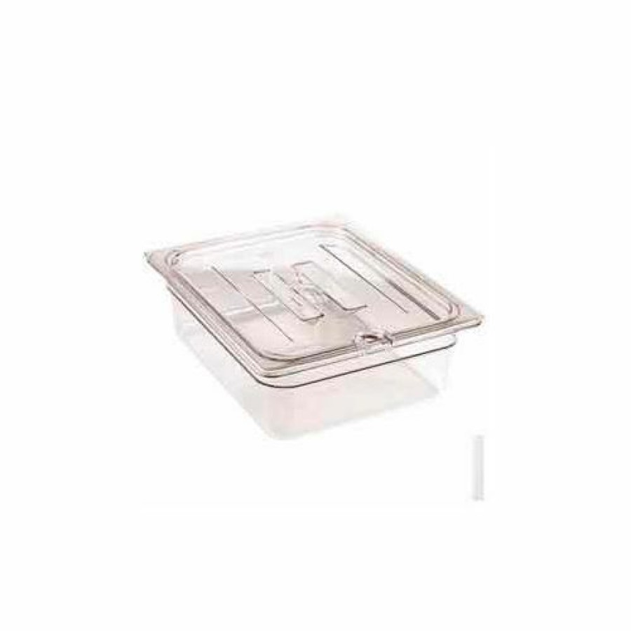 Containers & Organizers * | Cambro 10Cwchn135 Camwear Food Pan Cover, Full Size, Notched, With Handle, Clear, Polycarbonate Pkg Qty 6