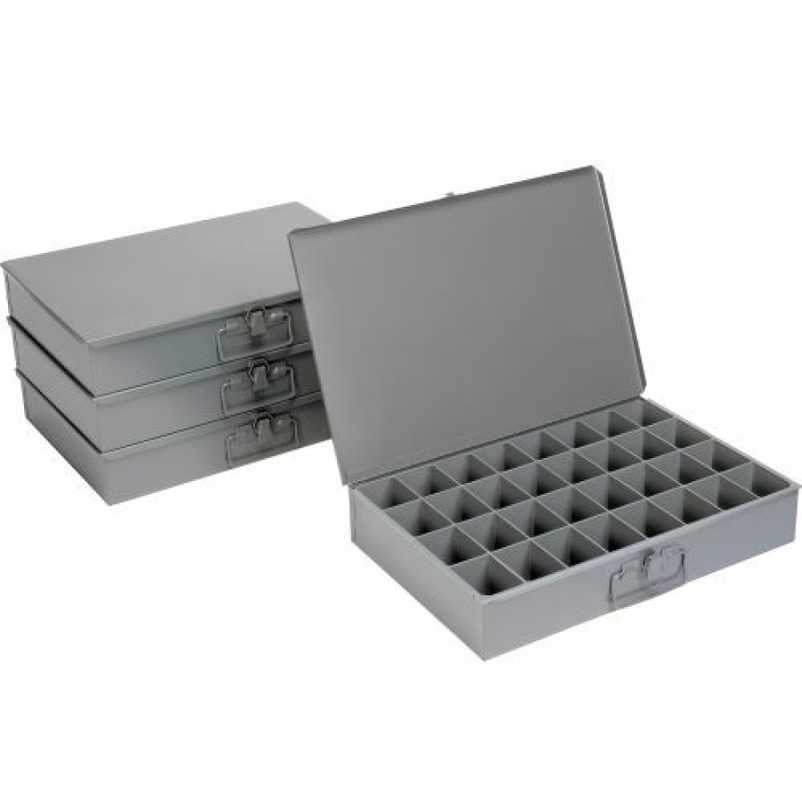 Containers & Organizers * | Durham Mfg. Durham Steel Compartment Box Rack Heavy Duty Bearing 20 X 15-3/4 X 15 With 4 Of 32-Compartment Boxes