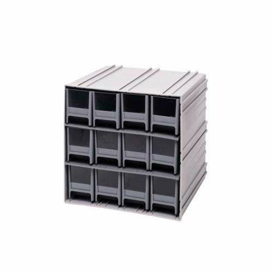 Containers & Organizers * | Quantum Storage Systems Quantum Interlocking Storage Cabinet Qic-122 11-3/4"Wx11-3/8"Dx11"H 12 Blue Drawers