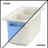 Containers & Organizers * | Carlisle Cm1103C1402 Coldmaster Coolcheck 6" D Third-Size Divided Food Pan White/Blue