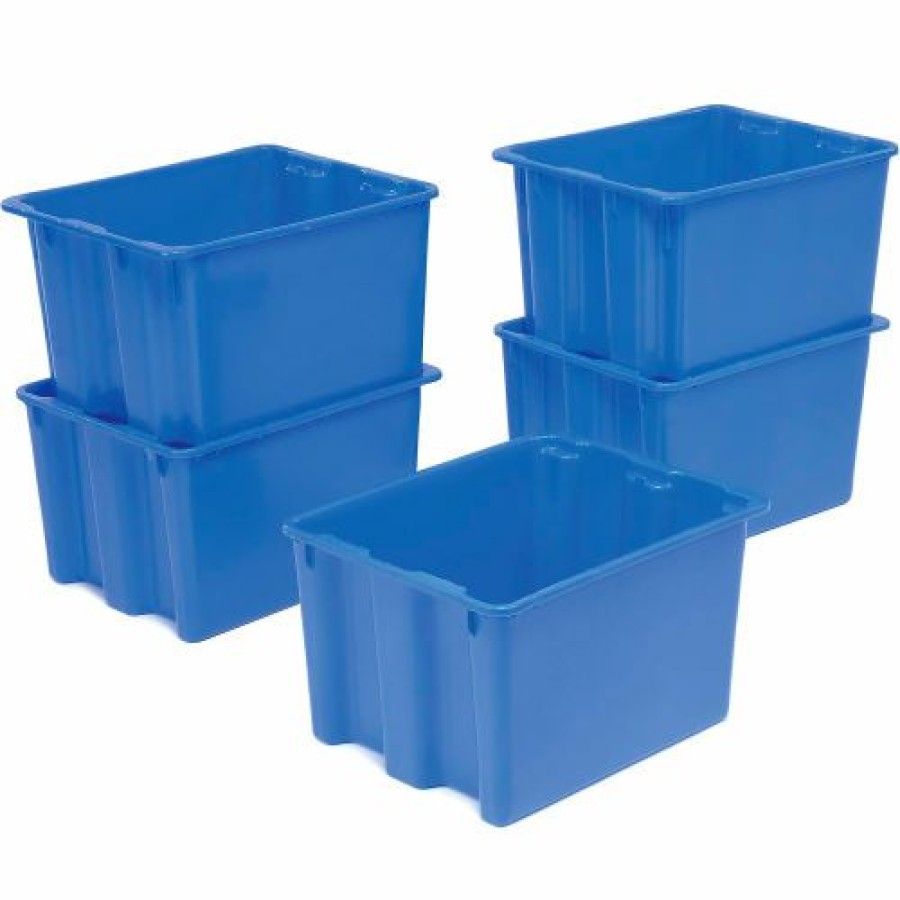 Containers & Organizers * | Lewisbins Sn2117-12 Polyethylene Container 21"L X 17"W X 12"H, Blue Pkg Qty 5