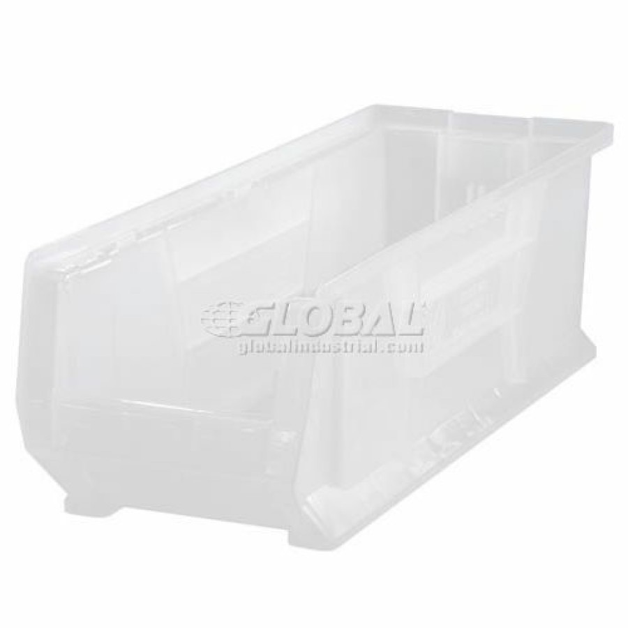 Containers & Organizers * | Quantum Storage Systems Quantum Plastic Hulk Stacking Bin, 8-1/4"W X 24"D X 7"H, Clear Pkg Qty 6