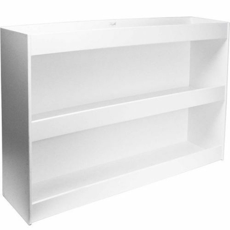 Containers & Organizers * | Trippnt White Pvc Straight Triple Safety Shelf Station, 24"W X 6"D X 16"H