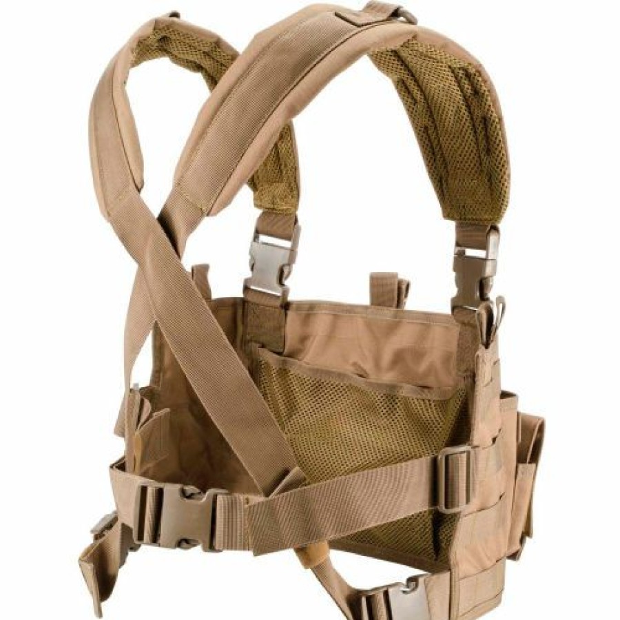 Containers & Organizers * | Barska Bi12792 Loaded Gear Vx-400 Tactical Chest Rig, Tan