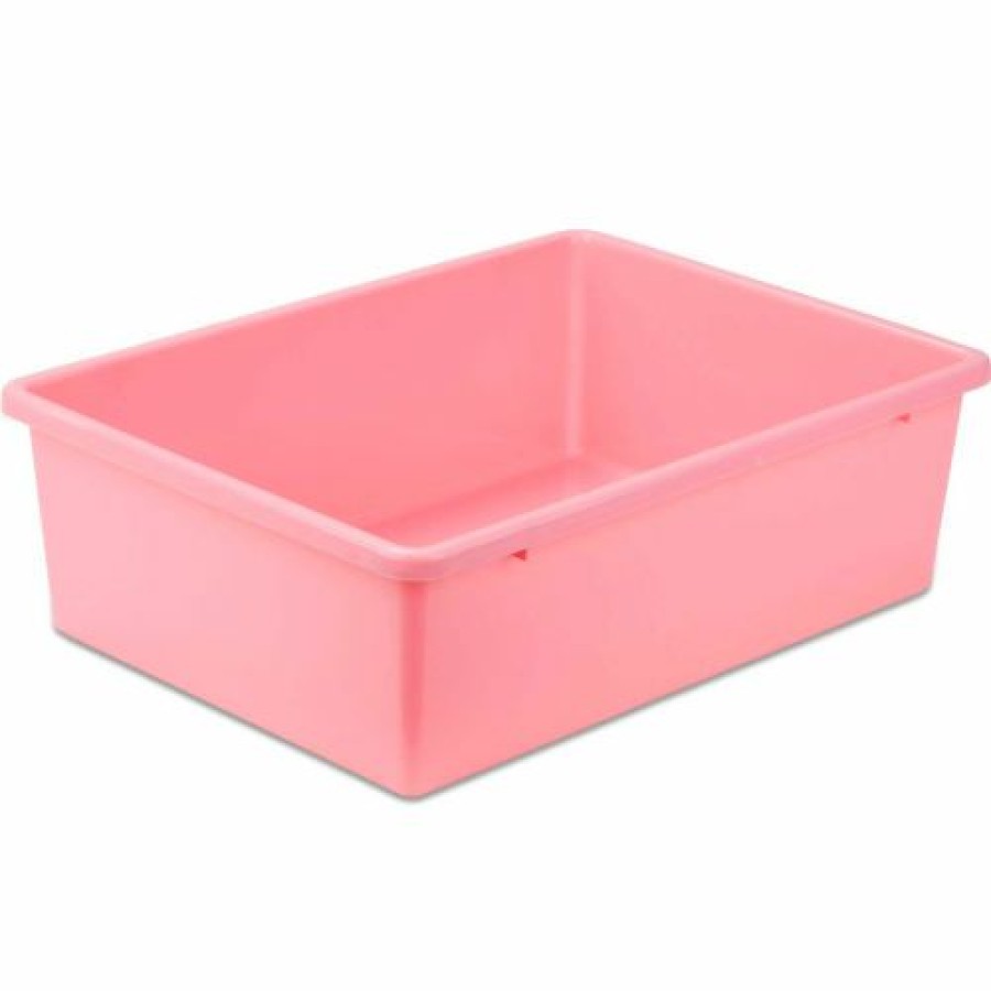 Containers & Organizers * | Honey-Can-Do Large Plastic Bin 16-1/4"L X 11-3/4"W X 5"H, Dark Pink Pkg Qty 5