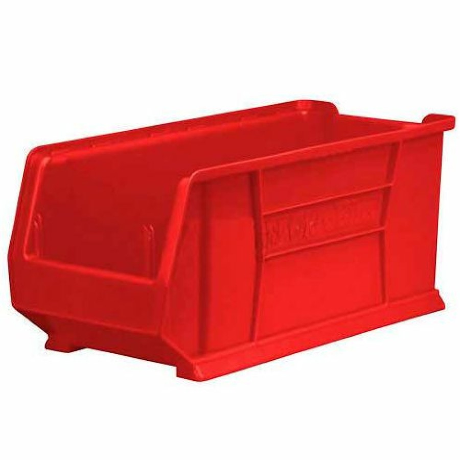 Containers & Organizers * | Akro-Mils Super-Size Akrobin Plastic Stacking Bin, 11"W X 23-7/8"D X 10"H, Red Pkg Qty 4