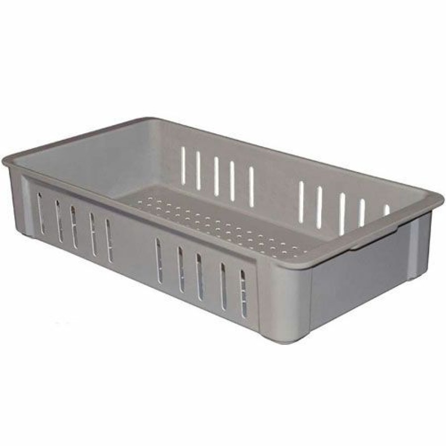 Containers & Organizers * | Mfg Tray Molded Fiberglass Toteline Stacking Wash Box 808448 23-3/8"L X 12"W X 4-3/8"H, Gray