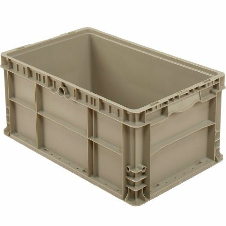 Containers & Organizers * | Global Industrial Stackable Straight Wall Container, Solid, 24"Lx15"Wx11"H, Gray