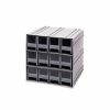 Containers & Organizers * | Quantum Storage Systems Quantum Interlocking Storage Cabinet Qic-122 11-3/4"Wx11-3/8"Dx11"H 12 Gray Drawers