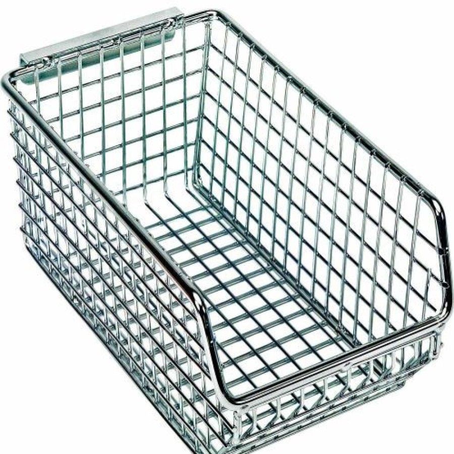 Containers & Organizers * | Quantum Storage Systems Quantum Chrome Wire Mesh Bin Qmb520C 4-1/4"W X 7-1/4"D X 3"H Pkg Qty 20