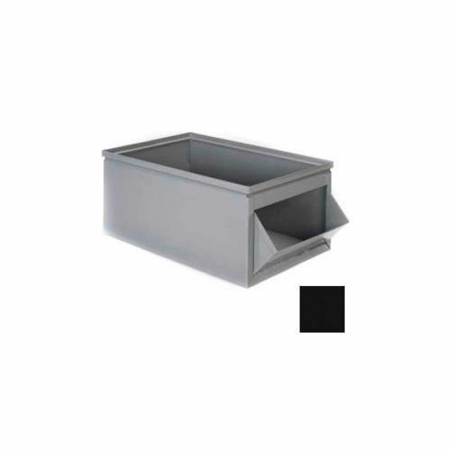 Containers & Organizers * | Stackbin Steel Bin 1-802 12"W X 21"D X 8"H Steel Hopper Box, Black