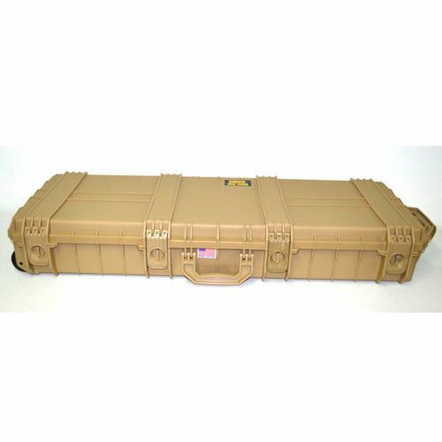 Containers & Organizers * | Quick Fire Cases Quick Fire Carbine Case With Pistol Slot Qf640Tn Watertight, 46-5/8"X16-3/4"X6-7/8" Tan