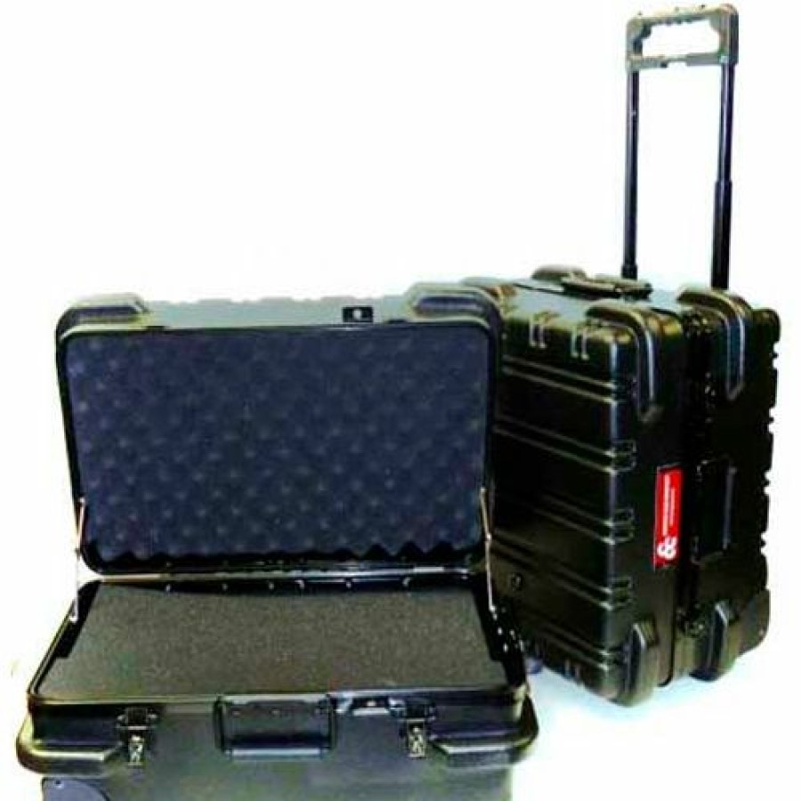 Containers & Organizers * | Ch Ellis Chicago Case Mscart2110F, Foam-Filled Wheeled Shipping Case, 23"L X 13-1/4"W X 11"H, Black