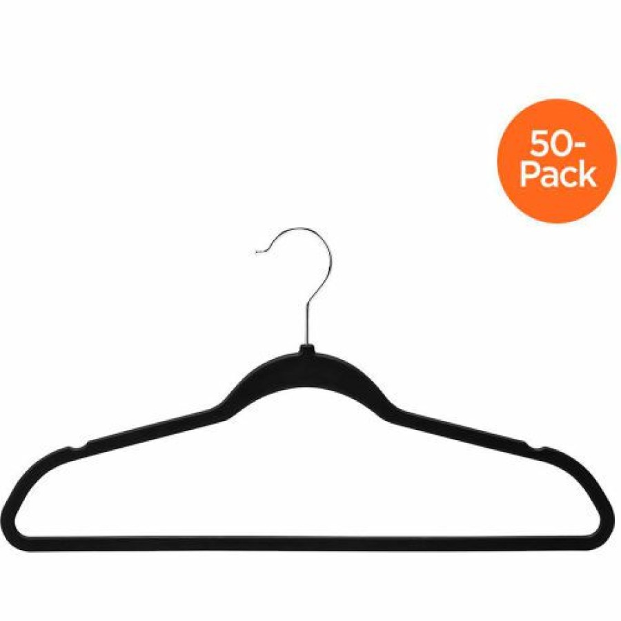 Containers & Organizers * | Honey-Can-Do Suit Hanger Rubber, Black 50-Pack