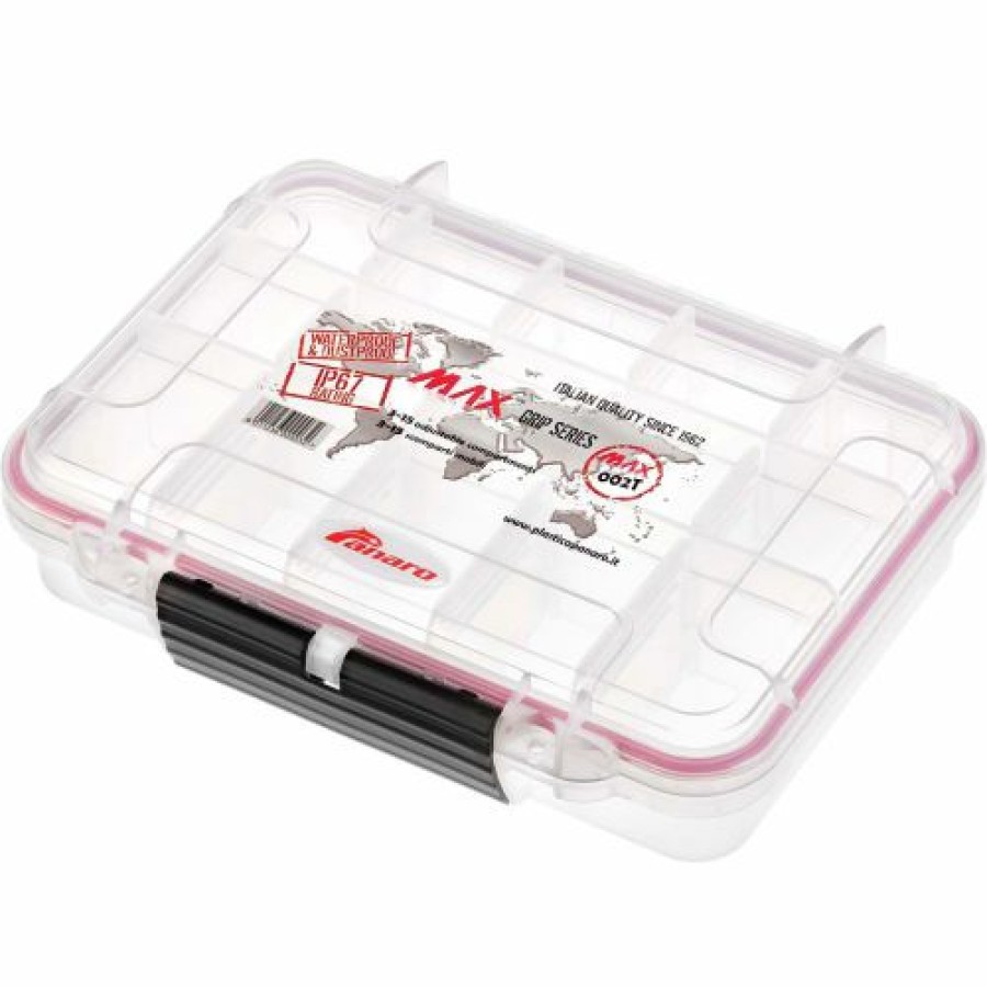 Containers & Organizers * | Plastica Panaro Max002T Waterproof Tackle Box 3-15 Compartments 9-1/16"L X 6-7/8"W X 2-3/32"H