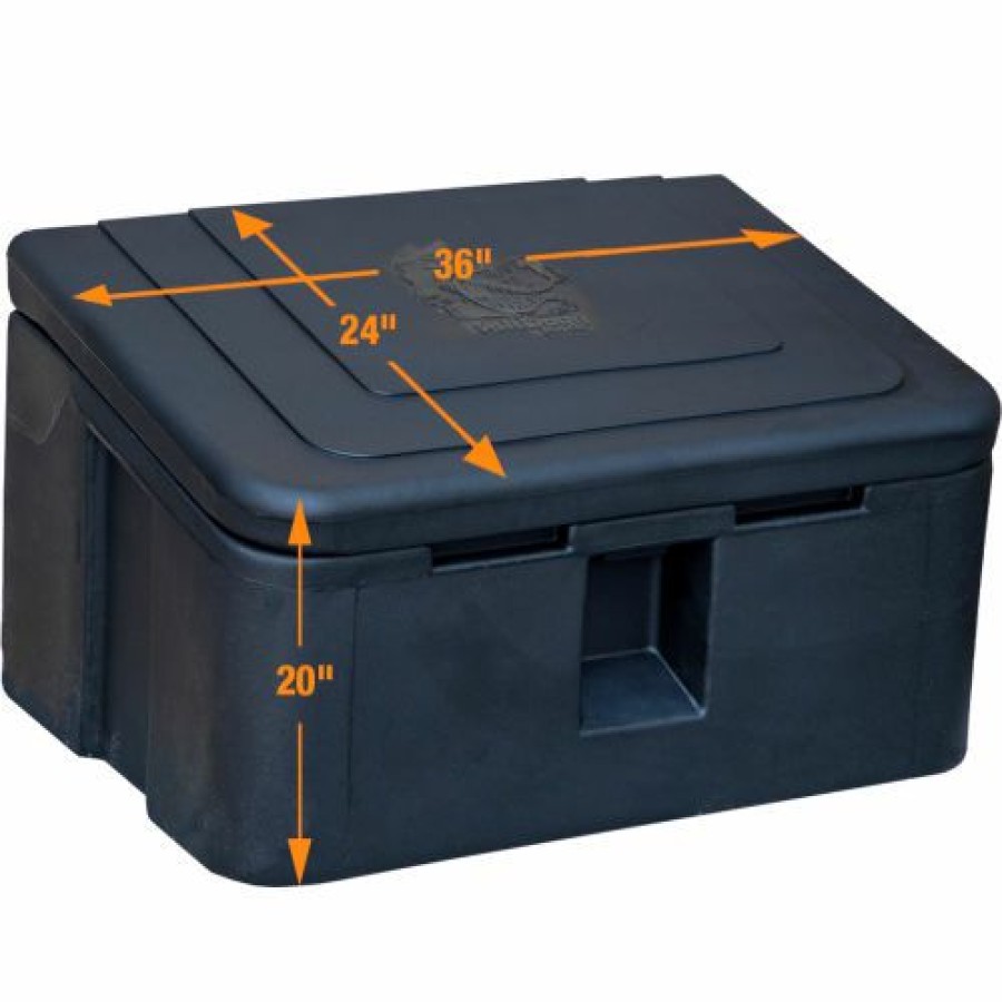 Containers & Organizers * | Buyers Products Buyer Products Poly Salt Storage Box 9031105 350 Lbs. Capacity 36"L X 24"W X 20"H, Black