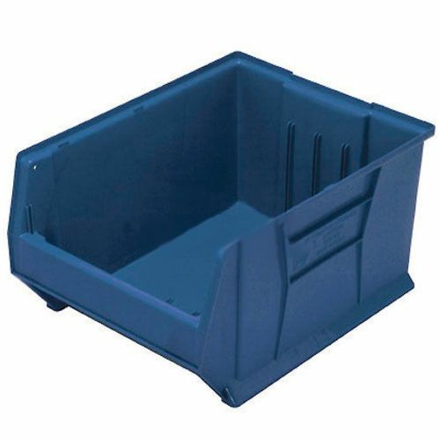 Containers & Organizers * | Quantum Storage Systems Quantum Plastic Hulk Stacking Bin, 16-1/2"W X 30"D X 15"H, Blue