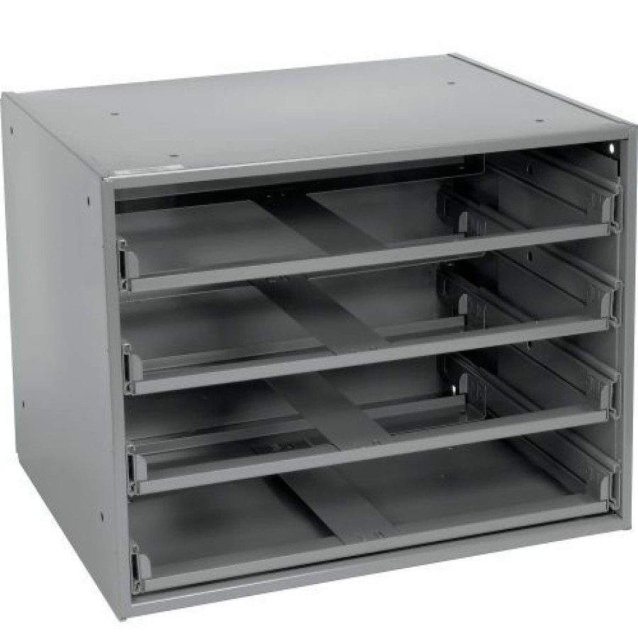 Containers & Organizers * | Durham Mfg. Durham Slide Rack 303-95 For Large Compartment Storage Boxes Fits Four Boxes