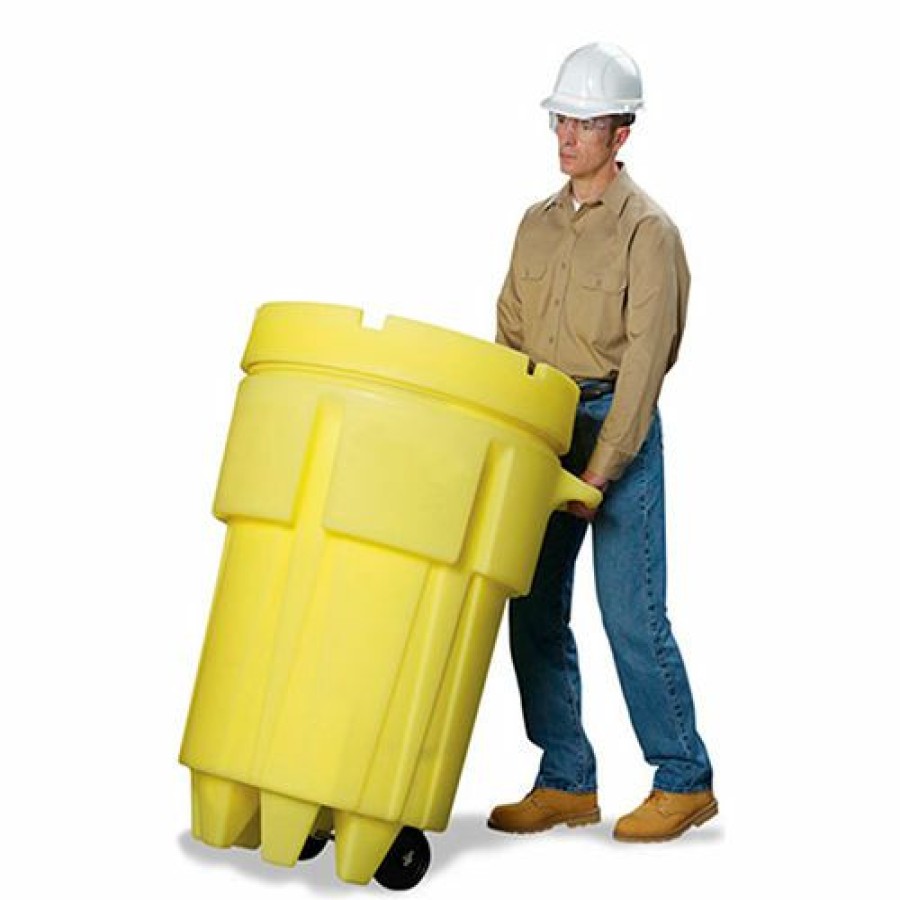 Containers & Organizers * | Spilltech 5 Gallon Wheeled Overpack Salvage Drum With Lid A95Over-Wd 9 Polyethylene Yellow