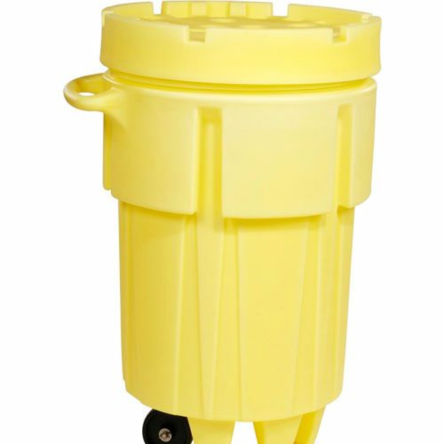 Containers & Organizers * | Spilltech 5 Gallon Wheeled Overpack Salvage Drum With Lid A95Over-Wd 9 Polyethylene Yellow