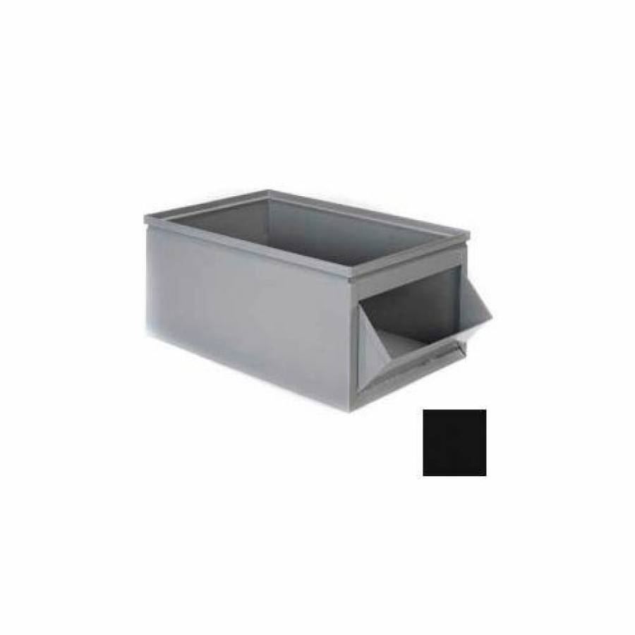 Containers & Organizers * | Stackbin Steel Bin 1-801 10"W X 18"D X 8"H Steel Hopper Box, Black