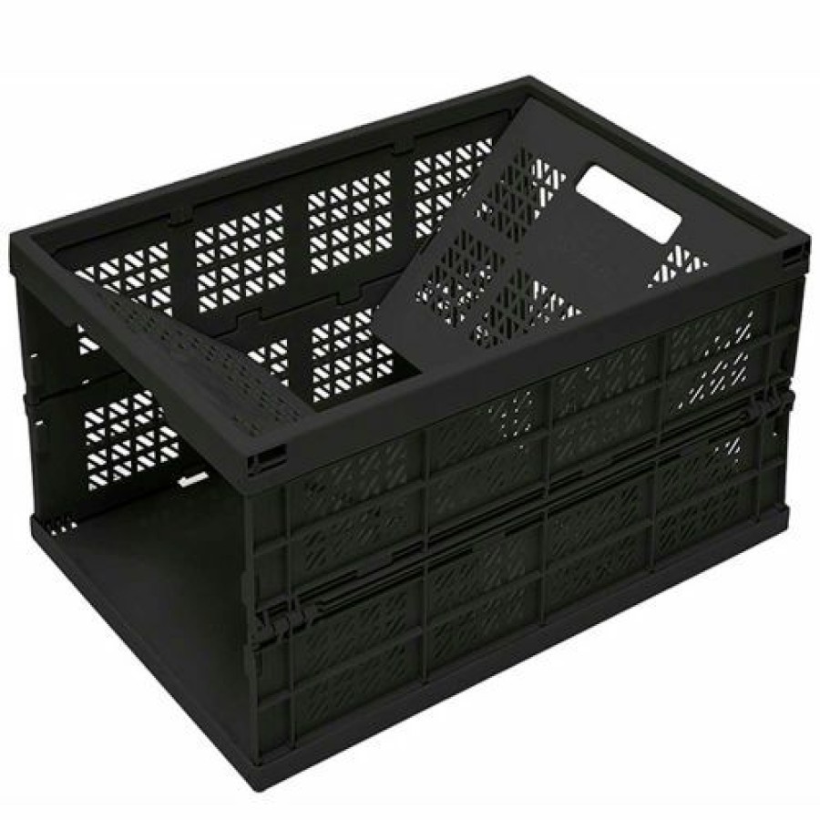 Containers & Organizers * | Shuter Plastic Mesh Folding Container 17-7/8"L X 12-1/8"W X 9-3/8"H, Black Pkg Qty 5