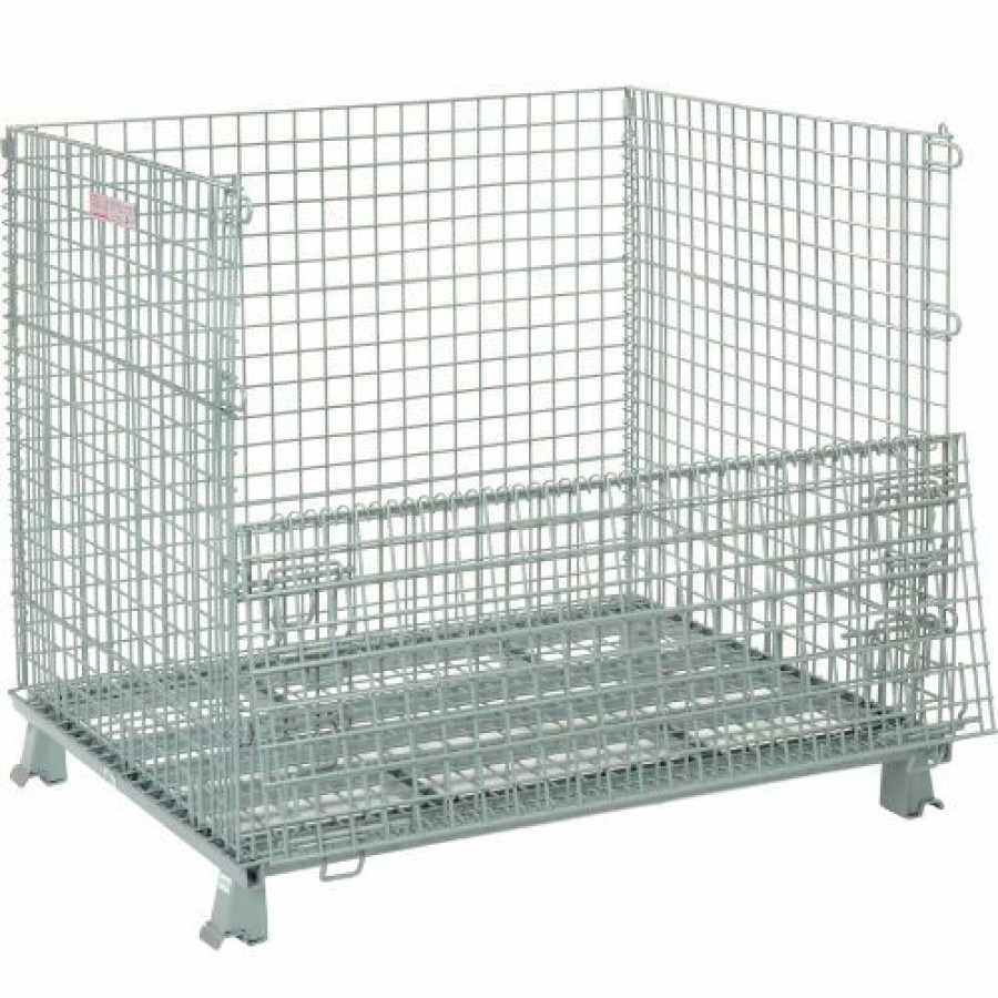 Containers & Organizers * | Global Industrial&#153, Folding Wire Container, 48"L X 40"W X 42-1/2"H, 3000 Lb. Capacity