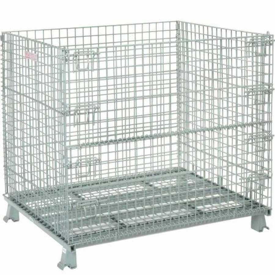 Containers & Organizers * | Global Industrial&#153, Folding Wire Container, 48"L X 40"W X 42-1/2"H, 3000 Lb. Capacity