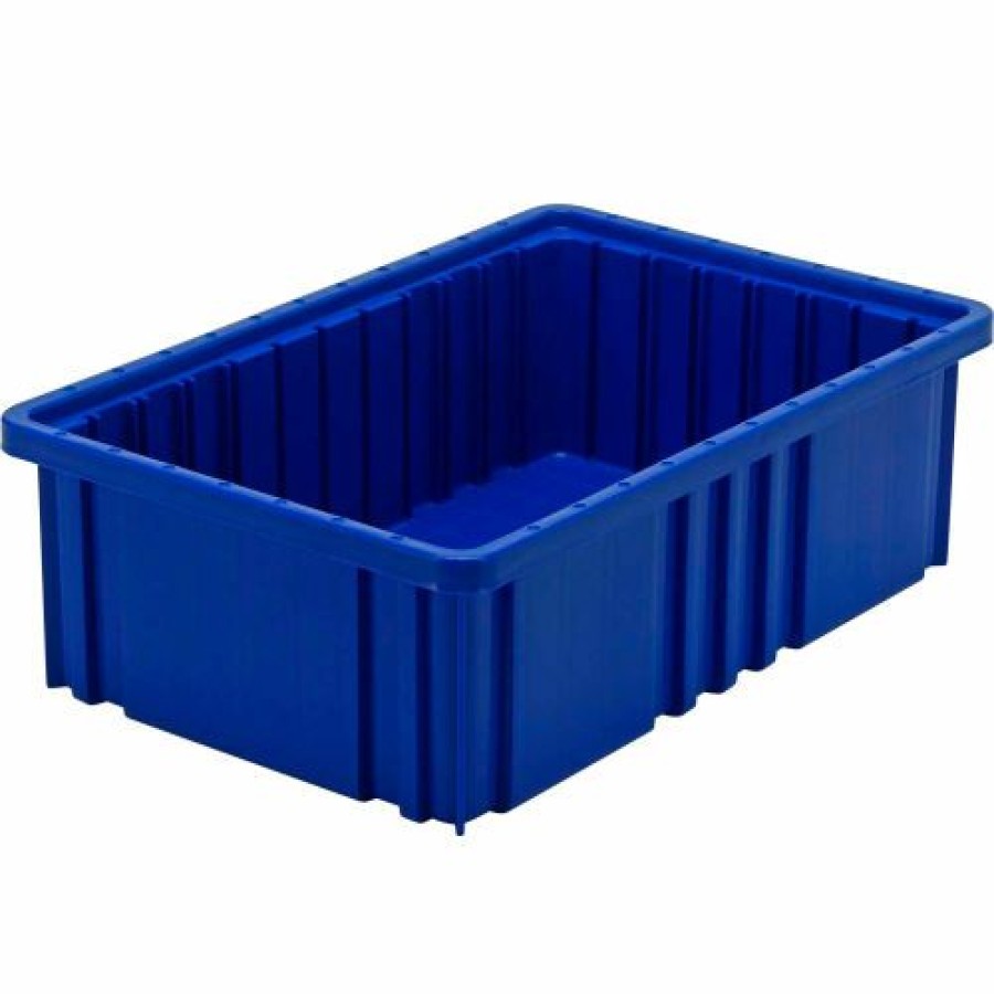 Containers & Organizers * | Quantum Storage Systems Quantam Storage Dividable Grid Container, 16-1/2"L X 10-7/8"W X 5"H, Blue, Polyprolylene Pkg Qty 12