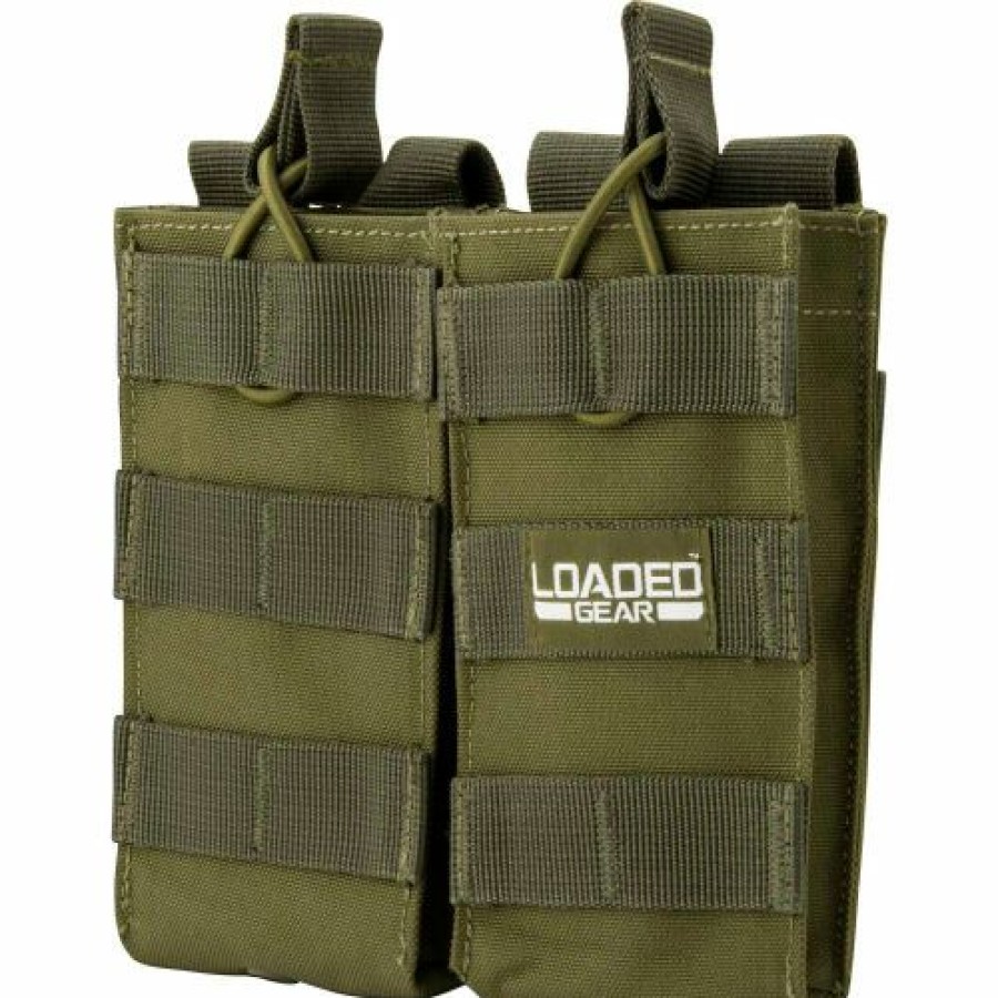 Containers & Organizers * | Barska Bi13004 Loaded Gear Cx-850 Double Mag Pouch, Green