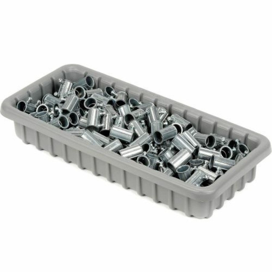 Containers & Organizers * | Dandux Dividable Nesting Plastic Box 50P1811050 17-3/4"L X 10-7/8"W X 5"H, Gray Pkg Qty 5