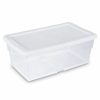 Containers & Organizers * | Sterilite 6 Quart 16428012 Clear Storage Tote With White Lid 13-5/8" X 8-1/4" X 4-7/8" Pkg Qty 12