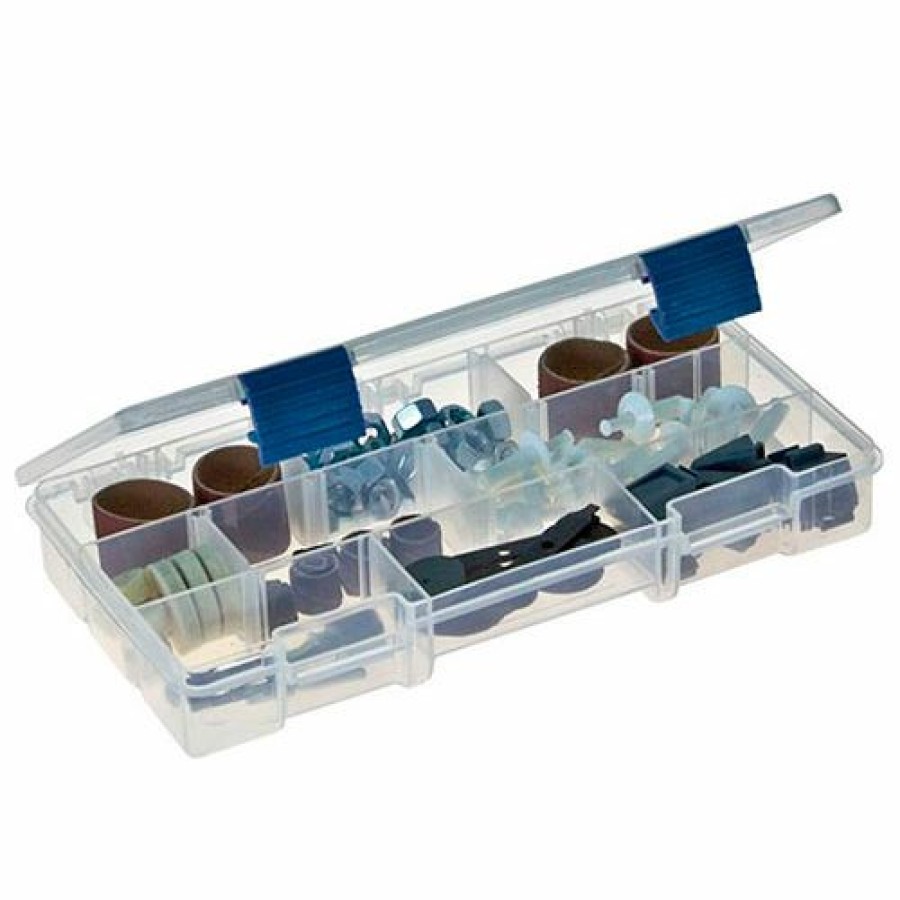 Containers & Organizers * | Plano Molding Plano Prolatch Stowaway 5-9 Adjustable Compartment Box, 9-1/8"L X 5"W X 1-1/4"H, Clear Pkg Qty 2