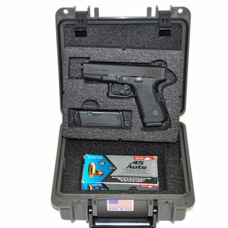 Containers & Organizers * | Quick Fire Cases Quick Fire Multifit Pistol Case Qf345Gr Watertight, 10-11/16"X9-3/4"X4-13/16" Gray