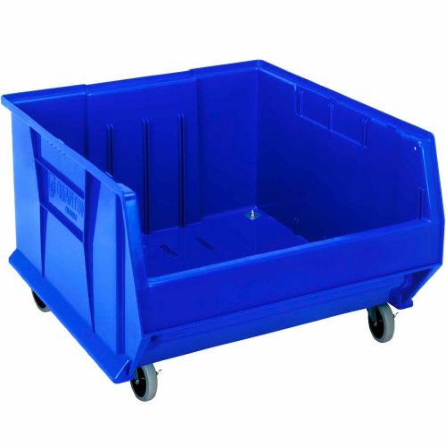 Containers & Organizers * | Quantum Storage Systems Quantam Storage 23-7/8" X 22-1/2" X 12" Mobile Hulk Container, Blue, Polypropylene