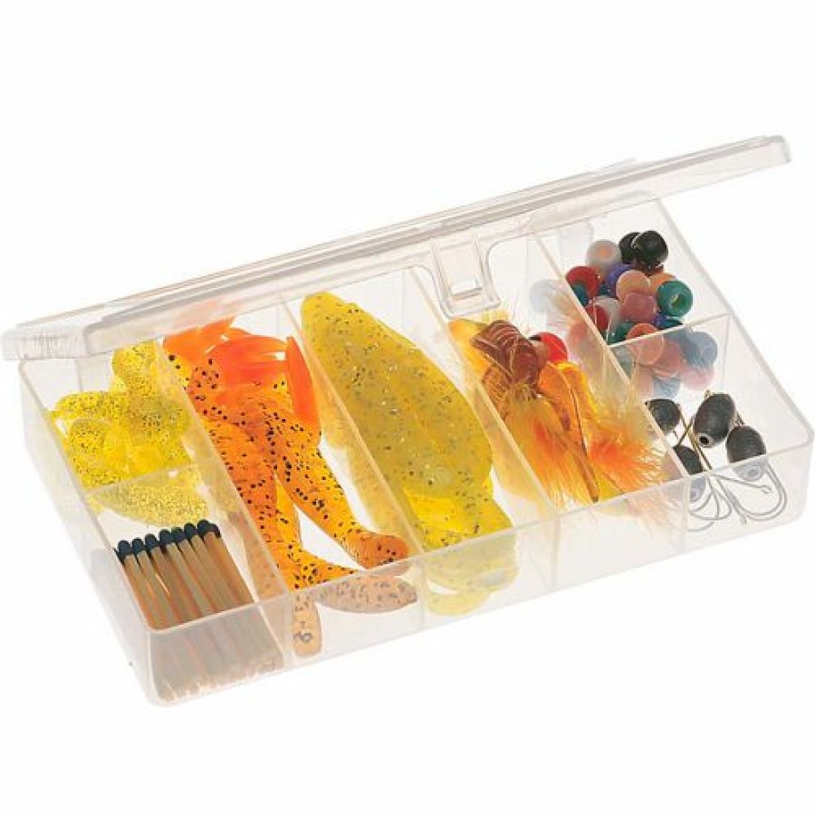 Containers & Organizers * | Plano Molding Plano 344987 Stowaway Utility Box 7 Compartments 6-1/2"L X 4-1/4"W X 1-3/8"H Clear Pkg Qty 6