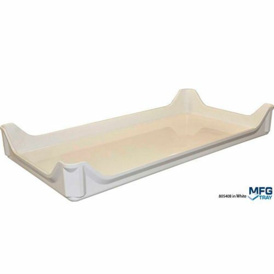 Containers & Organizers * | Mfg Tray Molded Fiberglass Stacking Ventilation Tray With Drop Sides 30 3/8" X 15 7/8" X 3 5/8" White