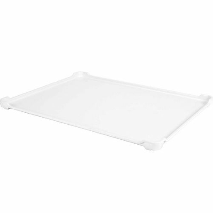 Containers & Organizers * | Mfg Tray Molded Fiberglass Stacking Drying Tray With Drop Ends And Sides 30 1/8" X 24" X 1 3/8" White