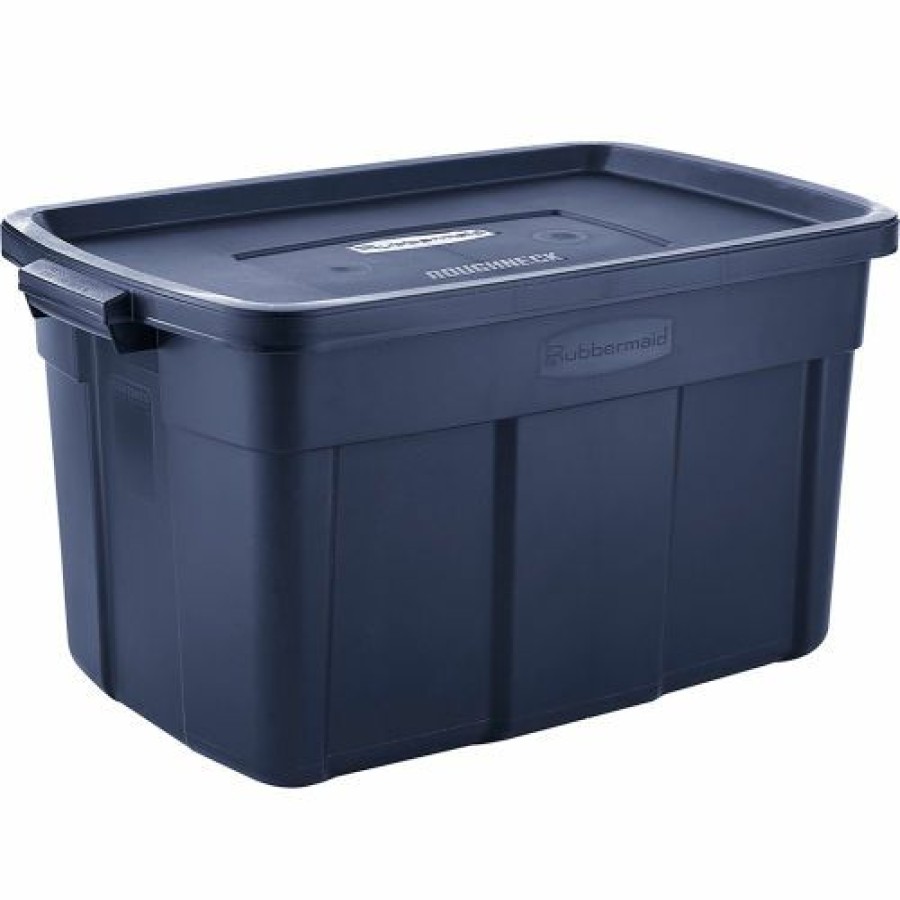 Containers & Organizers * | Rubbermaid Roughneck Tote 31 Gallon 32-5/16"Lx20-3/8"Wx16-11/16"H Dark Indigo Metallic Pkg Qty 6